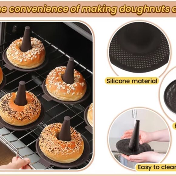 Silicone Baking Mold Set Cake Mousse Pudding Donut Molding(1 Set(6 Pcs)) - Picture 9 of 9